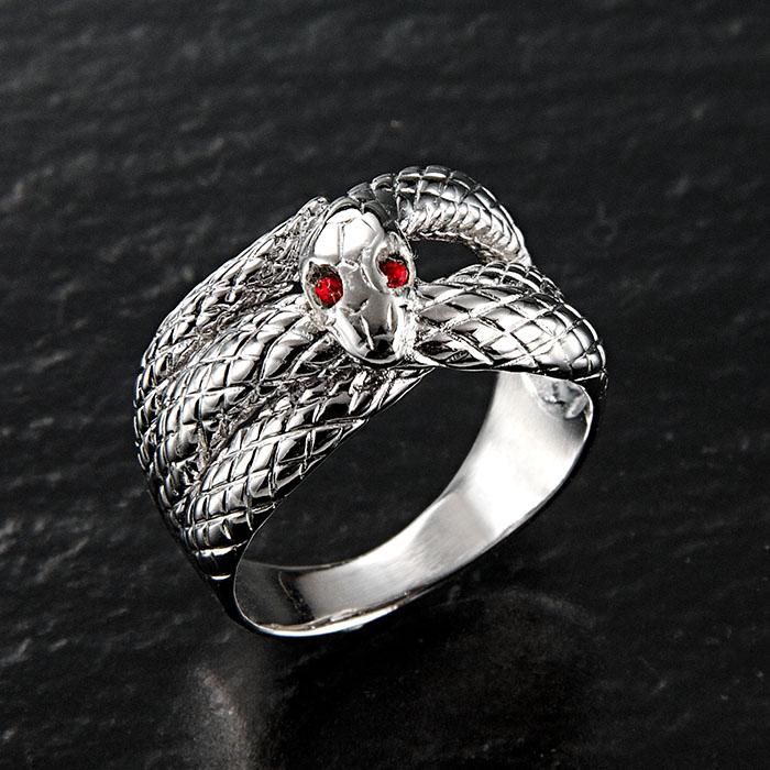 シルバー リング 指輪 メンズ おしゃれ 蛇 ヘビ スネーク 開運指輪