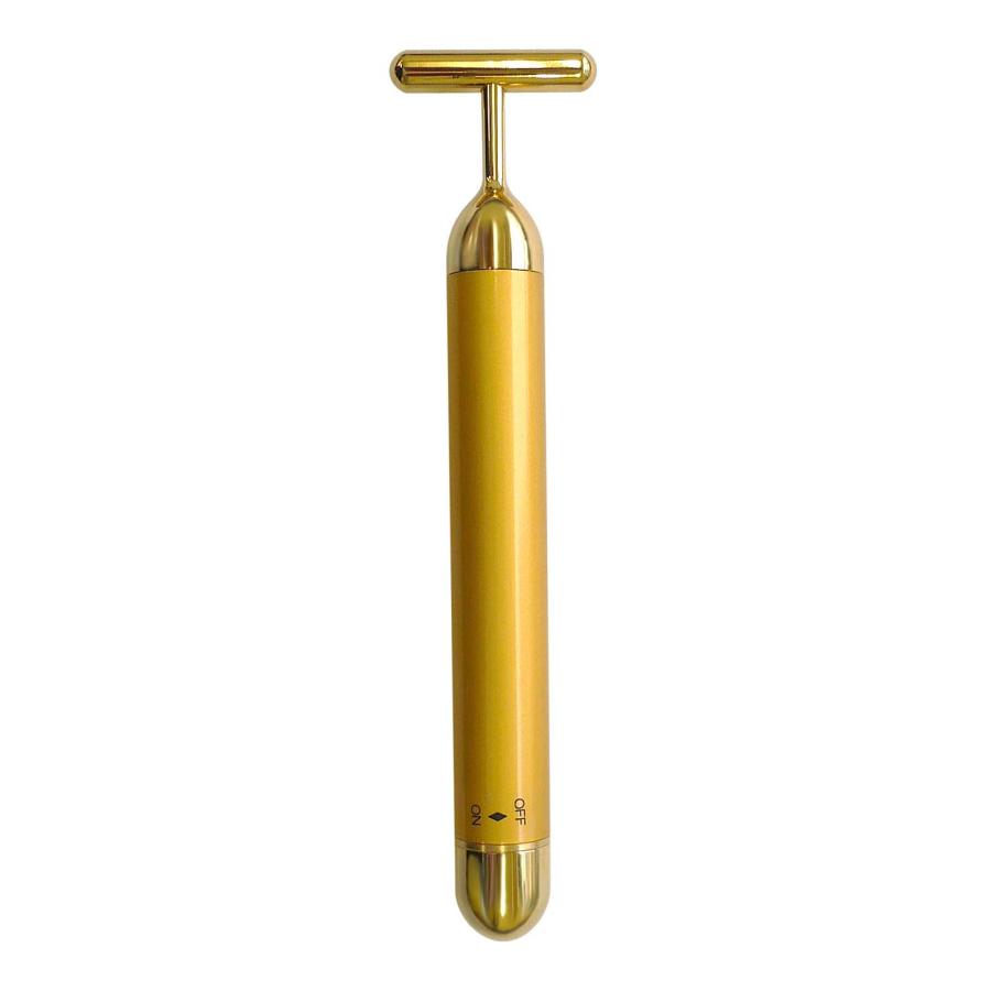 24金電動美顔器 BEAUTYSTICK 美顔器 振動 純金 24金 防水 リラックス