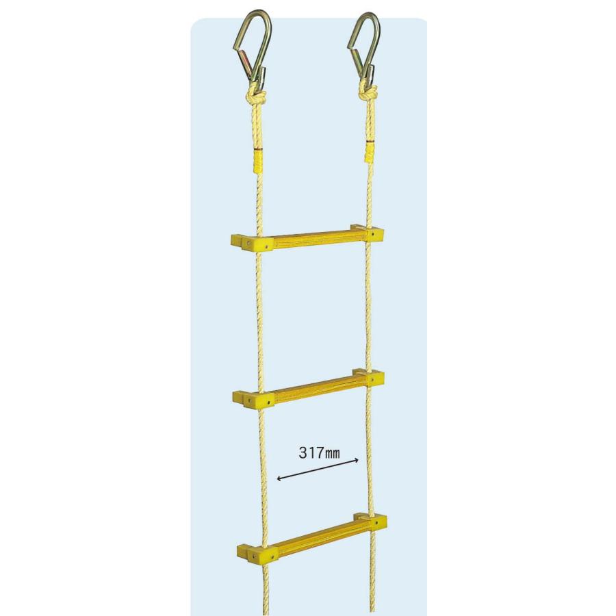 避難はしご 災害 ヤツヤ式縄ばしご 10m つり下げはしご 避難器具 避難