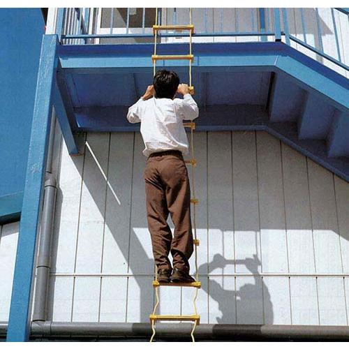 避難はしご 災害 ヤツヤ式縄ばしご 10m つり下げはしご 避難器具 避難