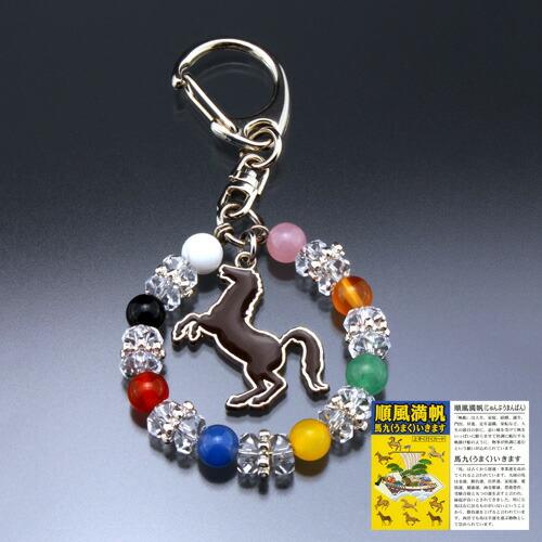 パワーストーン ストラップ 天然石 開運 お守り 水晶 / 勝ち馬