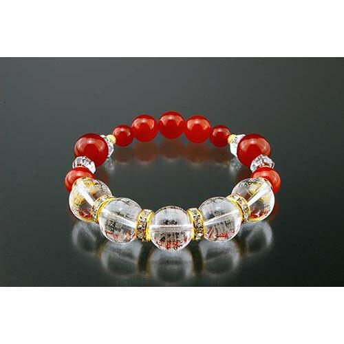 ブレスレット 天然石 般若心経・お守りブレス レディース メンズ 水晶