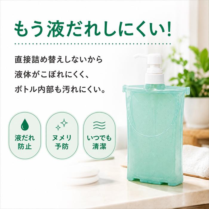 詰め替え そのまま クリップキャップ ディスペンサー2色組 : 健康雑貨