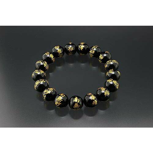 クーポン発行中／天然石 パワーストーン ブレスレット 南無妙オニキス