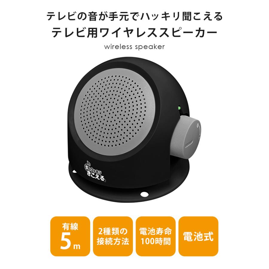 ワイヤレススピーカーシステム テレビの音を「手元で聴ける」テレビ用スピーカー TV用 手元スピーカー テレビの音が手元で聞こえるスピーカー 集音器
