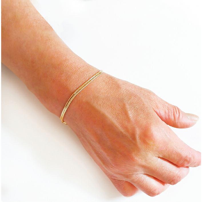 喜平ブレスレット 18金 K18 12面 トリプル 18cm メンズ 40代 50代 60代