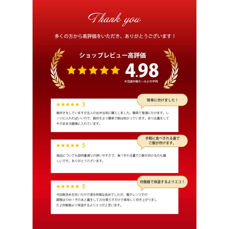 電子レンジ炊飯器 1合 2合 炊飯・保存・再加熱OK おひつ付き ご飯 容器