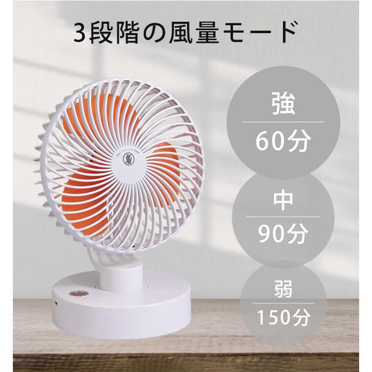 卓上 壁掛け 扇風機 小型 首振り 充電式 usb 2024 角度調節 / キッチン