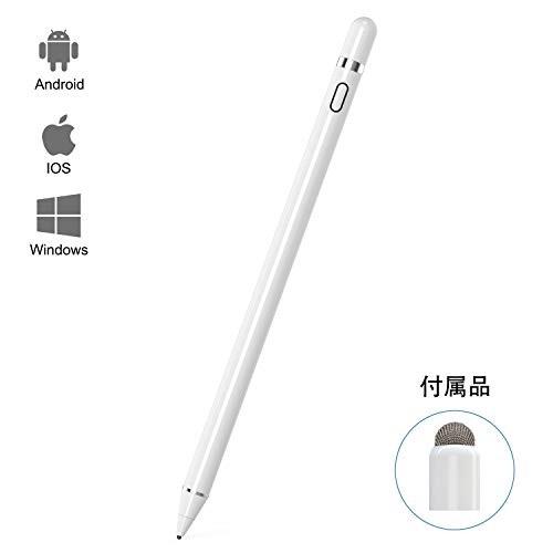 CiSiRUN タッチペン スタイラスペン 極細 iPad/iPhone/Android スマートフォン タブレット対応 銅製ペン先 キャップ