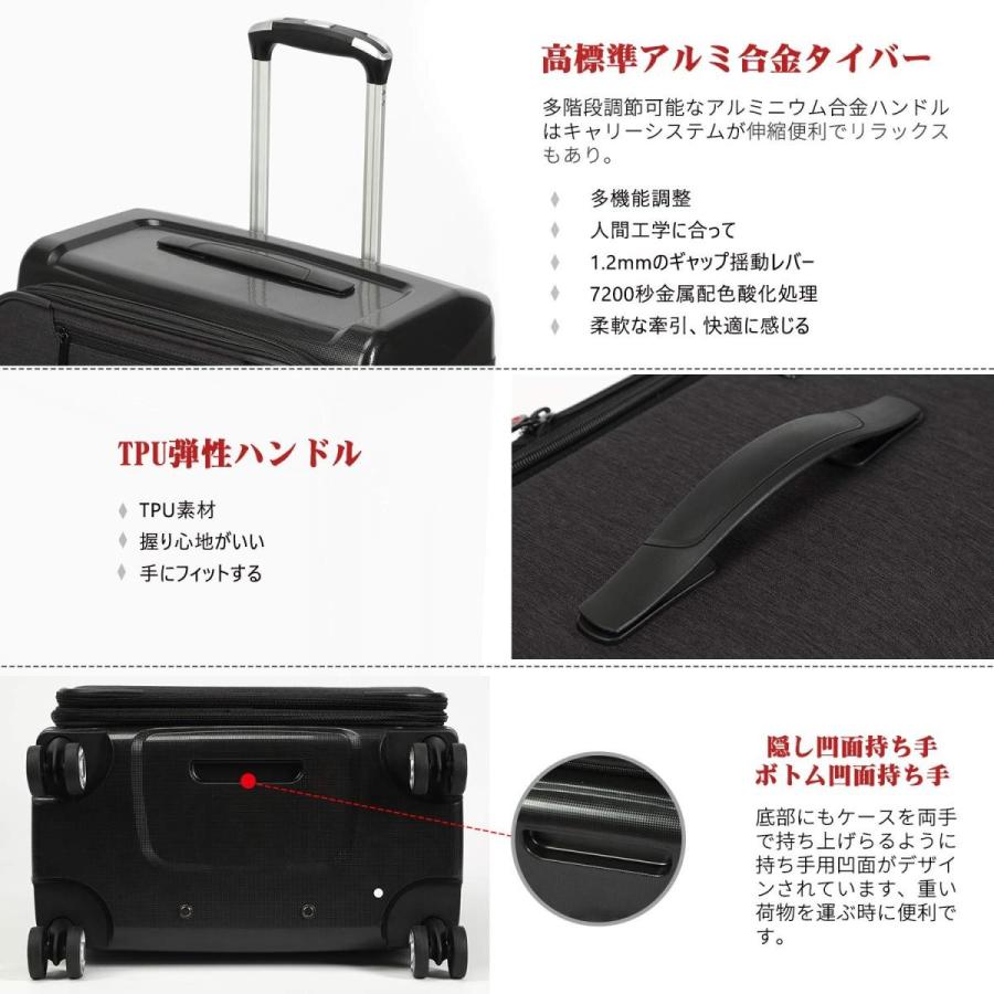 輝い Tsaロック キャリーケース 出張 旅行 キャリーバッグ 超軽量 容量拡張可能 スーツケース 防水加工 Uniwalker 丈夫 機内持ち S型 静音 スーツケース キャリーバッグ