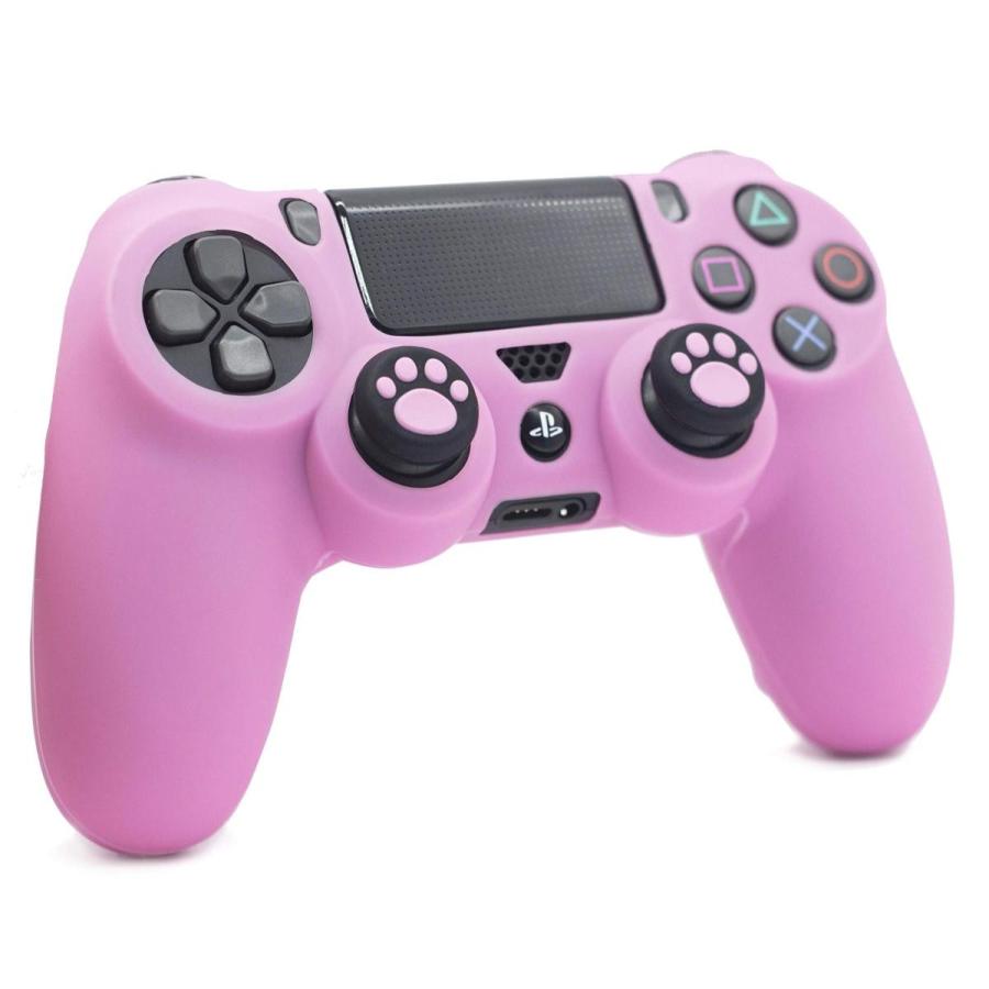 Brhe Ps4コントローラー用シリコンカバー スキン ケース 保護カバー X 1耐衝撃 高品質 可愛い猫の手スティックカバー X 2 ピンク S 0307 Three Pieces 通販 Yahoo ショッピング
