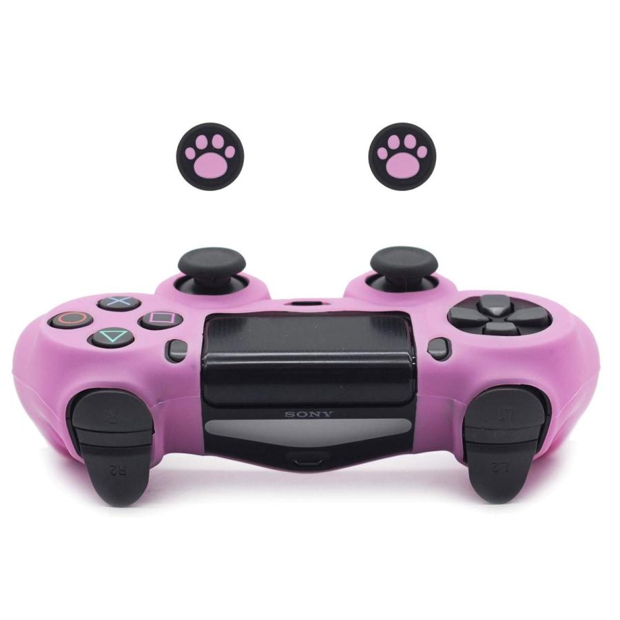 Brhe Ps4コントローラー用シリコンカバー スキン ケース 保護カバー X 1耐衝撃 高品質 可愛い猫の手スティックカバー X 2 ピンク S 0307 Three Pieces 通販 Yahoo ショッピング