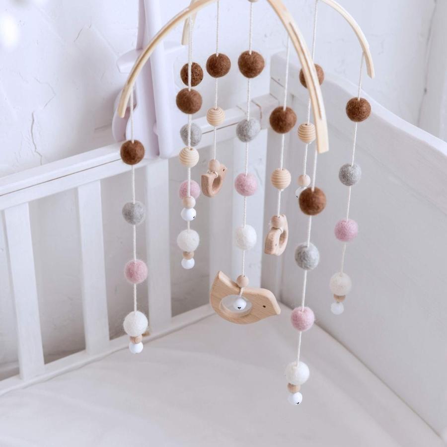 Okawari Home ベッドメリー ことり 木製 ハンドメイド ベビー 北欧風 キッズベッドメリー ビーズ風鈴 吊り下げ式 赤ちゃんベッドメリー S 02 Three Pieces 通販 Yahoo ショッピング