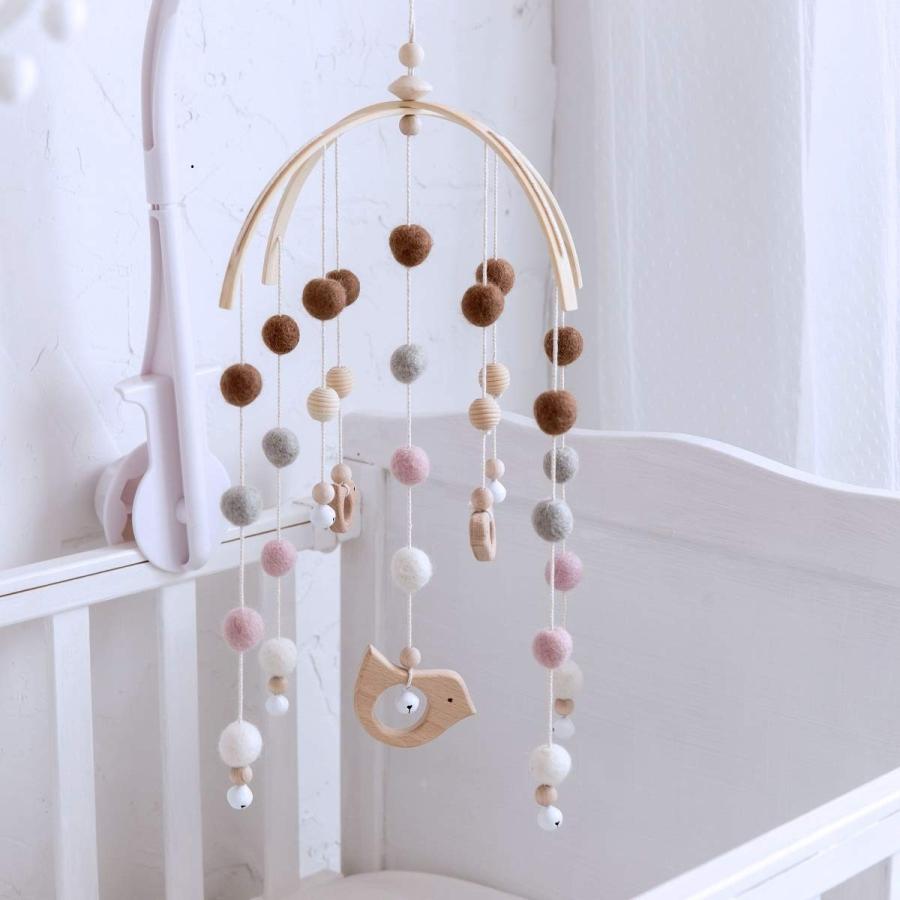 Okawari Home ベッドメリー ことり 木製 ハンドメイド ベビー 北欧風 キッズベッドメリー ビーズ風鈴 吊り下げ式 赤ちゃんベッドメリー S 02 Three Pieces 通販 Yahoo ショッピング