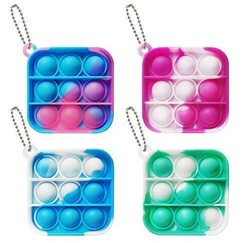 スクエア キーホルダー スクイーズ玩具 プッシュポップ フィジェットおもちゃ プッシュポップポップ バブル感覚 減圧グッズ ストレス解消 インテリジ S Three Pieces 通販 Yahoo ショッピング
