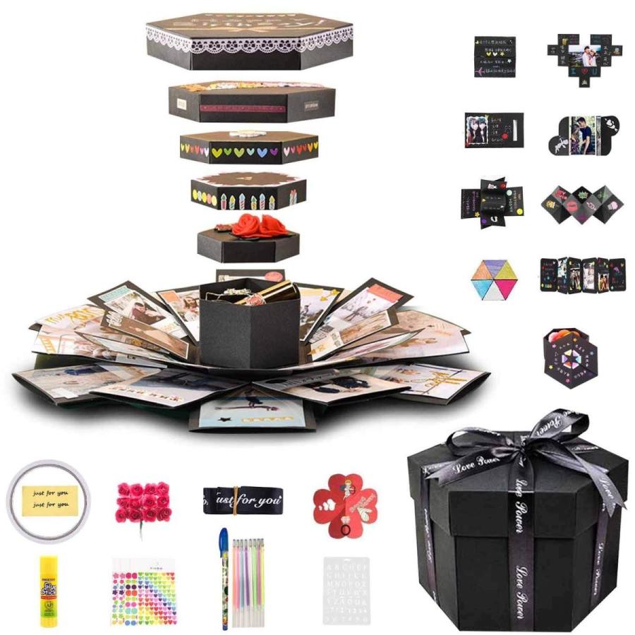 サプライズボックス 爆発ボックス Diy アルバム クリエイティブ スクラップブック 祭りテーマ デザイン 飾り素材付き バレンタインデー 誕生日 卒 S 0219 Three Pieces 通販 Yahoo ショッピング