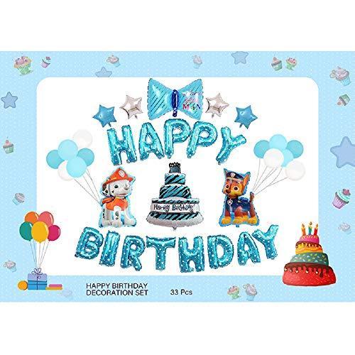 パウパトロール 誕生日 飾り付け パーティー セット Paw Patrol 男の子 子供 可愛い 2 犬 ブルー Happy Birthday バナー S Three Pieces 通販 Yahoo ショッピング