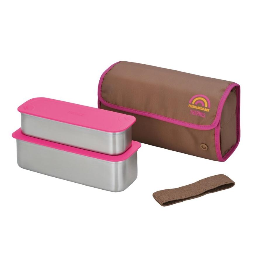 サーモス フレッシュランチボックス 2段式 635ml ピンク Dsa 600w P Supersport Tn