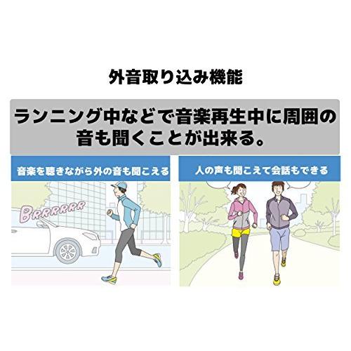 ソニー ヘッドホン一体型ウォークマン Wシリーズ NW-WS623 : 4GB スポーツ用 MP3プレーヤー Bluetooth対応 防水/海水/防塵 