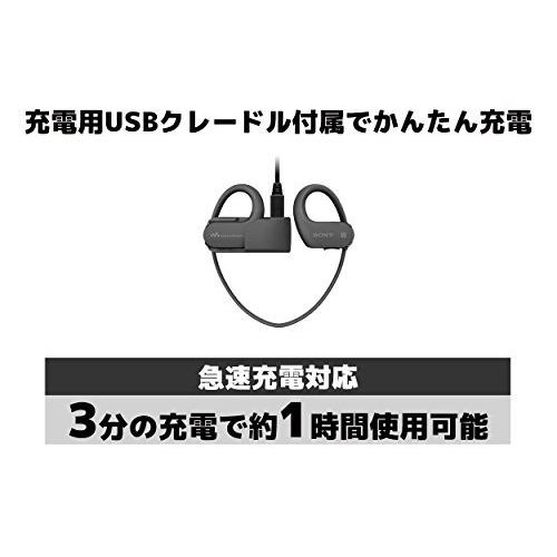 ソニー ヘッドホン一体型ウォークマン Wシリーズ NW-WS623 : 4GB スポーツ用 MP3プレーヤー Bluetooth対応 防水/海水/防塵 
