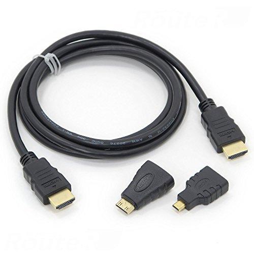 HDMIケーブル 〔1.5m〕 mini HDMI＆micro HDMI 変換コネクタセット RC 