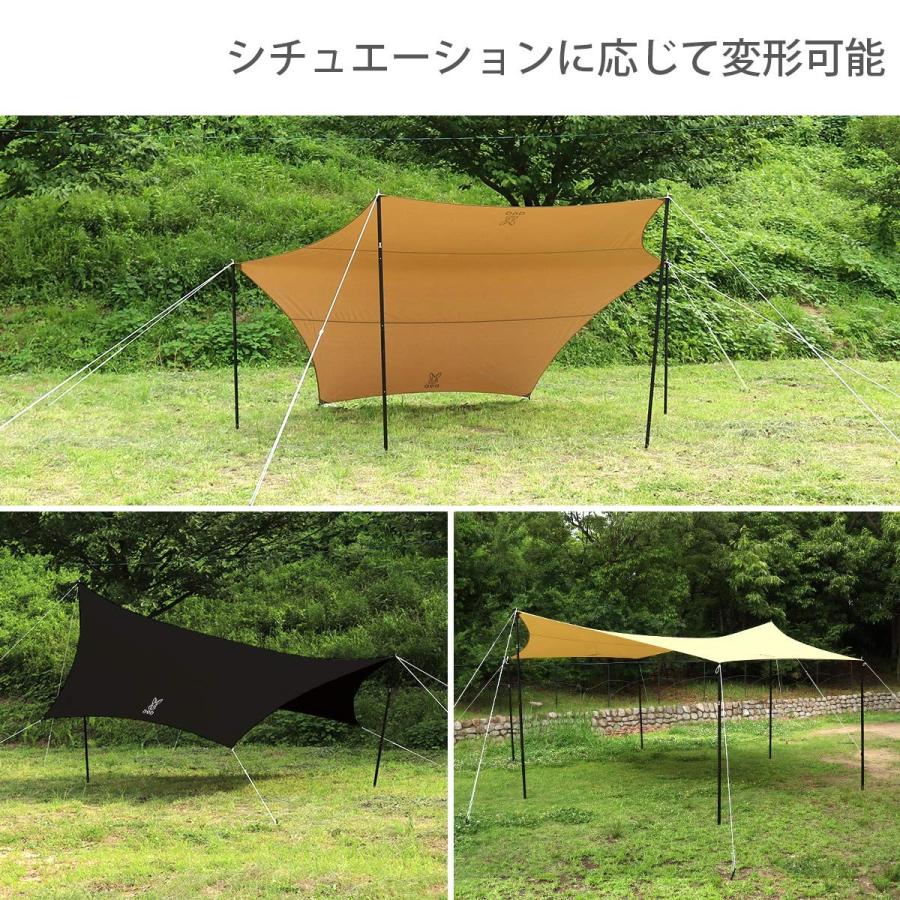 Dod ディーオーディー ヘーキサタープ ベーシックで使いやすい ポリコットン製ヘキサタープ Tt5 5 Bk S 0219 Three Pieces 通販 Yahoo ショッピング