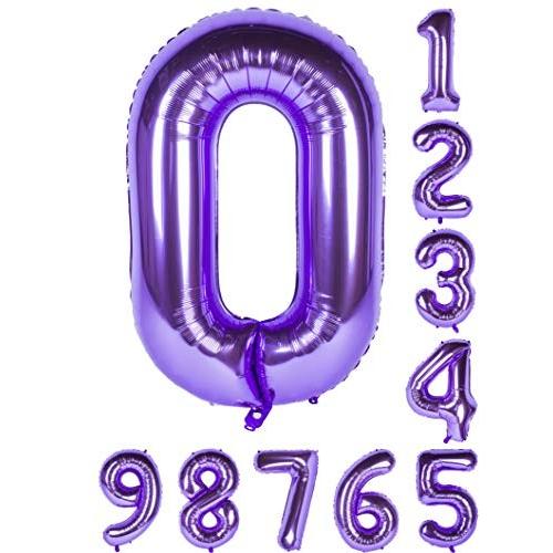 紫 数字バルーン40インチ0 9誕生日パーティーデコレーションの風船の数字0 S 0405 Three Pieces 通販 Yahoo ショッピング
