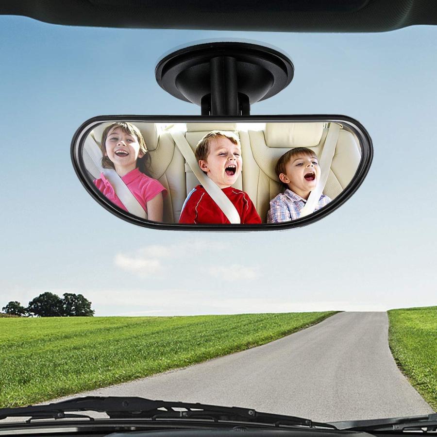 Langoo ベビーミラー車用 インサイトミラー ベビーミラー後部座席 車用ルームミラー 360度回転 曲面鏡大視野後ろに向かず子供の様子を確認でき S 0229 Three Pieces 通販 Yahoo ショッピング