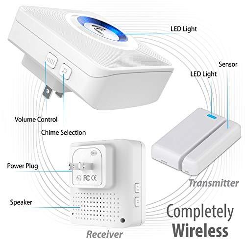 Fosmon ワイヤレス ドア 窓 玄関 防犯アラーム 盗難防止 マグネット 磁気 センサー ウインドウ 扉 チャイム ドアベル インターホン