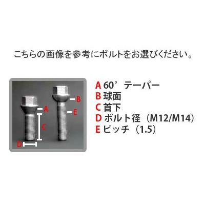 ベンツW213/W212/W211/W207用 G-trick ボルト M14×1.5 60°テーパー 首下28/40/45/47/50/55/60mm 10本セット|three-point|02