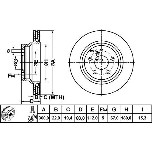ベンツ純正ブレーキローター Eクラス W212ワゴン E300/E350(212255