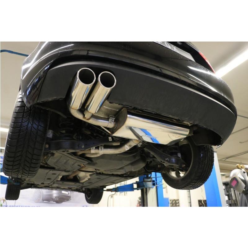 AUDI A3 (8V) スポーツバック (5ドア)FF 1.4TFSI用リアマフラー 90mm 斜め ダブル FOX製の画像