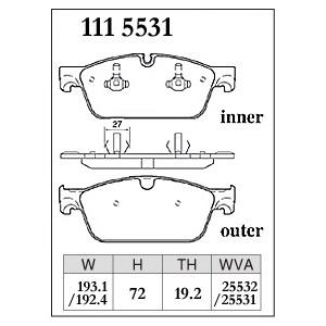 DIXCEL ブレーキパッド ベンツ Mクラス W166 ML350(Sパッケージ)用