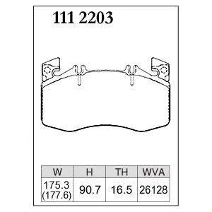 DIXCEL ブレーキパッド ベンツ Aクラス W177 A45S AMG用 Mタイプ