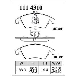 DIXCEL ブレーキパッド ベンツ Eクラス W207 カブリオレ E250/350/400 