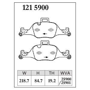 DIXCEL ブレーキパッド Mタイプ（低ダスト）BMW 5シリーズG31