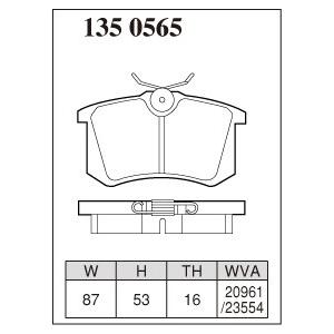 DIXCEL ディクセル AUDI アウディ A4(B5) 1.8 20V TURBO/2.4/2.6 (FF)(車台No.8D_V_168351から) ブレーキパッド プレミアム リア｜three-point｜02