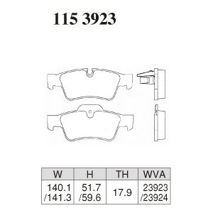 DIXCEL ブレーキパッド ベンツ GLクラス X164 GL420/550用 プレミアム ディクセル製 リア｜three-point｜02