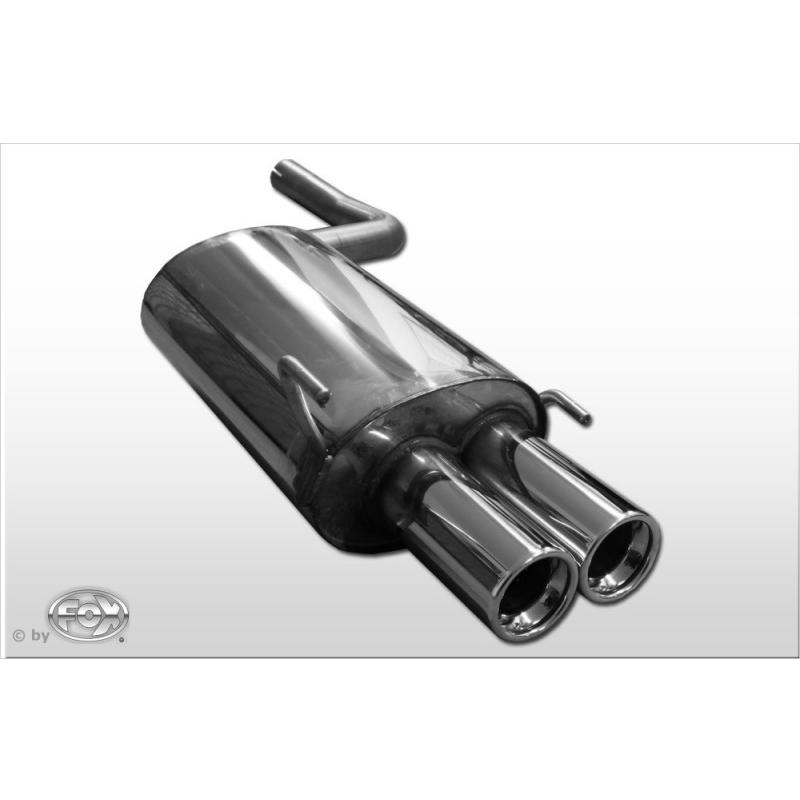 ベンツ Cクラス W202用リアマフラー 80mm ダブル FOX製 : THREE POINT