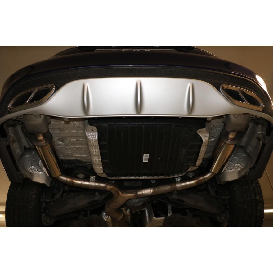 ベンツ Cクラス W205 C180 用リアマフラー 純正テールエンド使用 FOX製