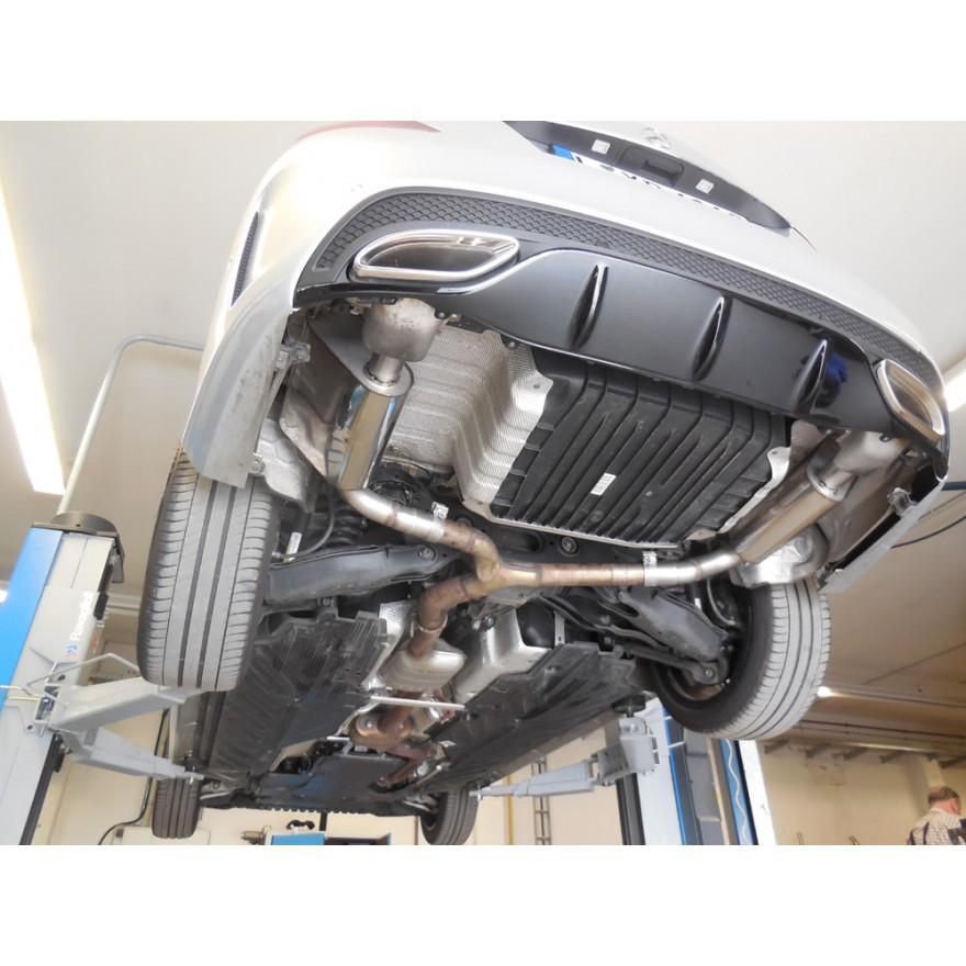 ベンツ Cクラス W205 C180 用リアマフラー 純正テールエンド使用