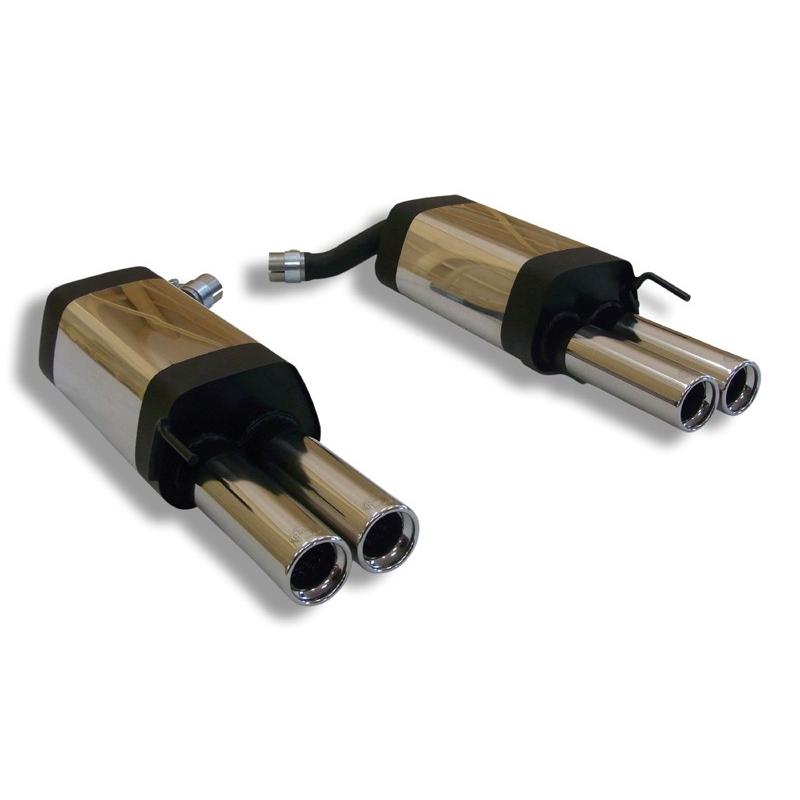 ベンツ Sクラス W220用リアマフラー 80mm ダブル 左右 FOX製 : THREE