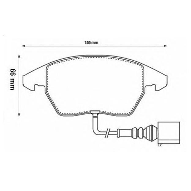 VW フォルクスワーゲン PASSAT Mk.7 パサート 2.0/2.0T(1K0698151C/JZW698151B) 極 低ダスト フロント ブレーキパッド Vetto製 送料無料｜three-point｜02