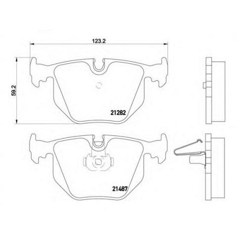BMW E46 M3 ベースグレード/クーペ(BL32)(3421 6761 248) 3シリーズ 極 低ダスト リア ブレーキパッド Vetto製 送料無料の画像