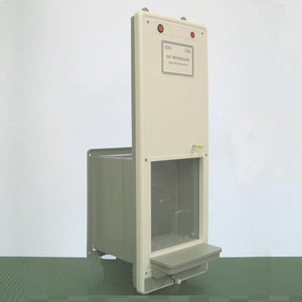 木製ガラス扉キャビネット コレクションラック三段/四段 背面ミラー