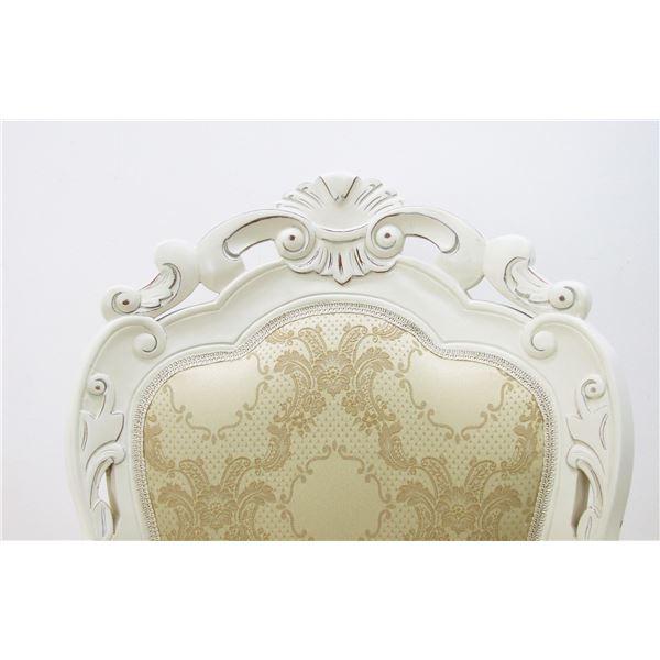 代引不可/アンティーク調猫足ダイニングチェア 〔肘付き〕 木製