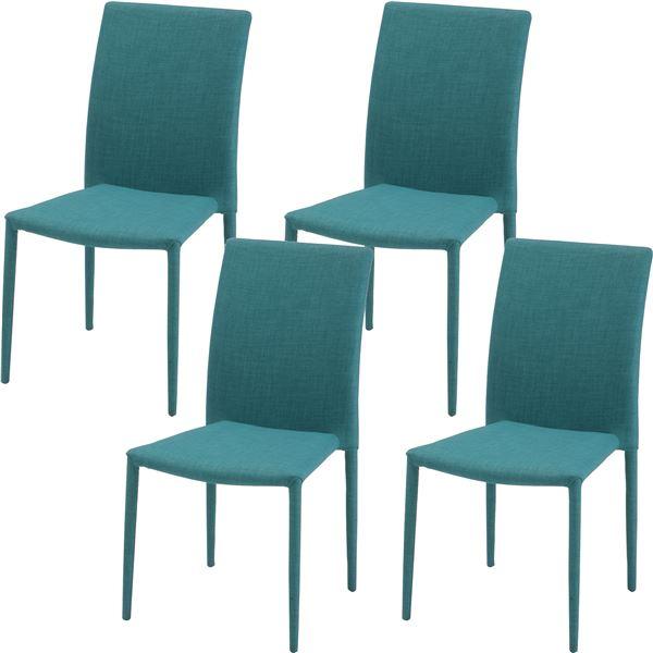 代引き不可/あずま工芸 ダイニングチェア スタッキング可能 ライトシーグリーン〔4脚入〕 TDC-9202/代引不可