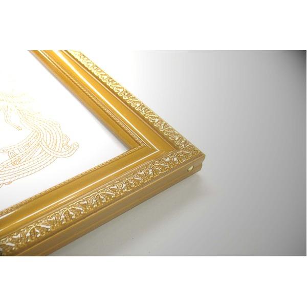 代引不可/〔 木製 賞状額 〕 金色賞状額 ゴールド賞状額 勲記 595×420mm 0108 壁掛けひも 金消し賞状額 額 額縁 フレーム/代引不可の画像