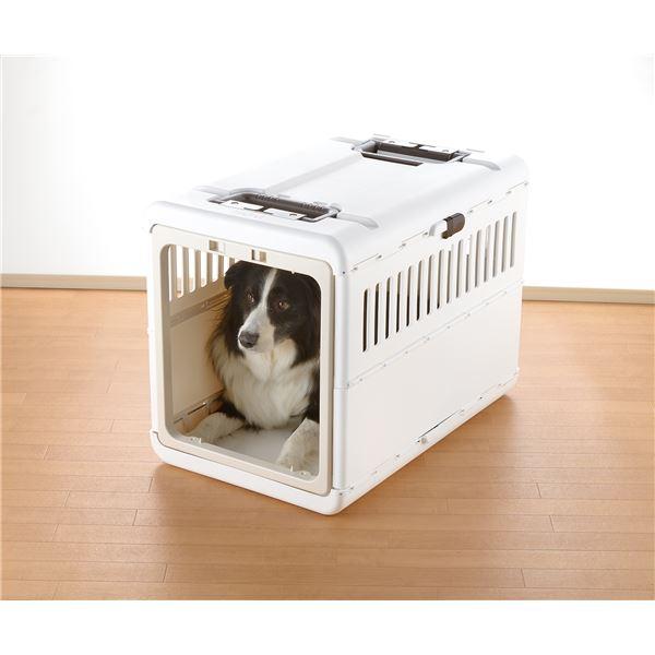 代引不可/キャンピングキャリー折りたたみ L アイボリー〔ペット用品〕/代引不可の画像