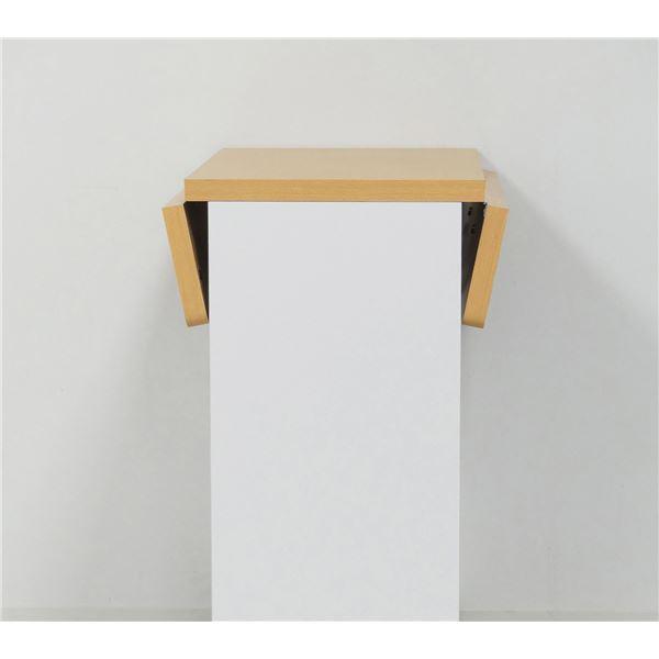 代引不可/バタフライ式 キッチンワゴン 60cm ホワイト キッチン収納 カウンター ワゴン 作業台 白/代引不可の画像